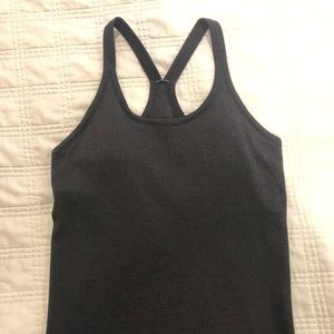 Lululemon tank, black ribbed size 8